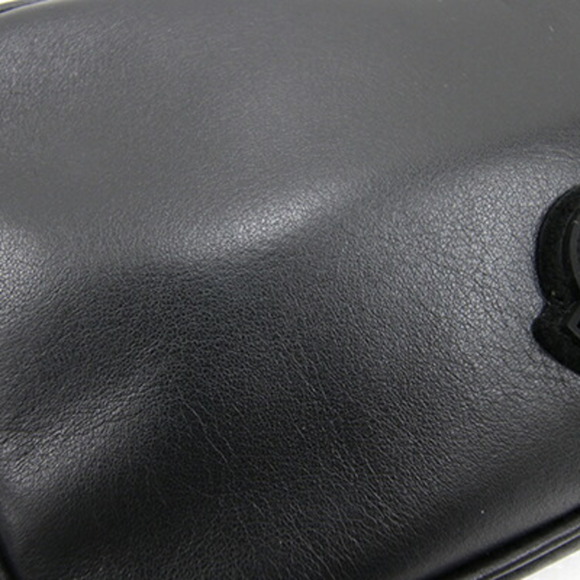 MONCLER Waist Bag G209P5M70200 Black Leather Pouch Body Men's Women's - Picture 4 of 8